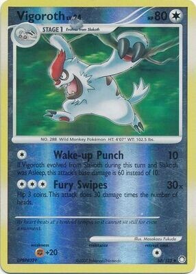 Vigoroth - 68/123 - Uncommon Reverse Holo
Diamond &amp; Pearl: Mysterious Treasures Reverse Holo Singles