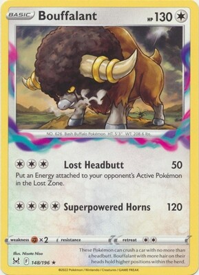 Bouffalant - 148/196 - Rare Sword &amp; Shield: Lost Origin Singles