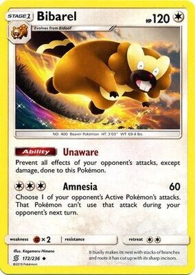 Bibarel - 172/236 - Uncommon
Sun &amp; Moon: Unified Minds Singles