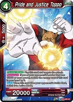 Pride and Justice Toppo - Cross Worlds (DBS-B03) Cross Worlds