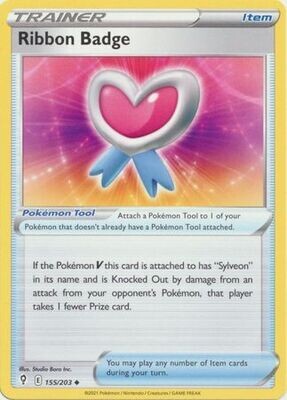 Ribbon Badge - 155/203 - Uncommon
Sword &amp; Shield: Evolving Skies Singles (Español)