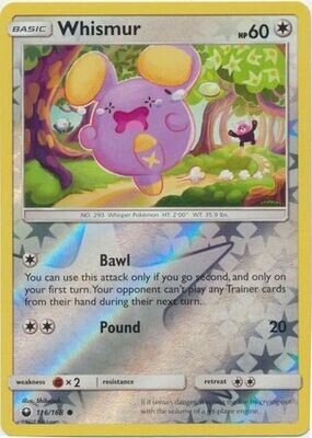Whismur - 116/168 - Common Reverse Holo
Sun &amp; Moon: Celestial Storm Reverse Holo Singles(Español)