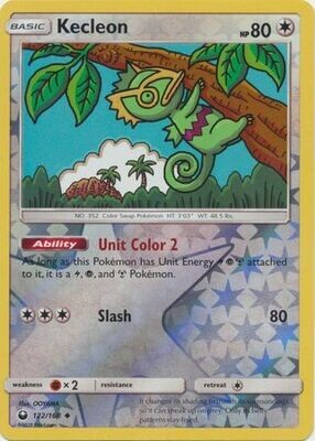 Kecleon - 122/168 - Uncommon Reverse Holo
Sun &amp; Moon: Celestial Storm Reverse Holo Singles(Español)