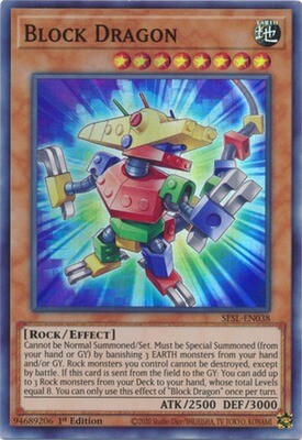 Block Dragon - SESL-EN038 - Super Rare 1st Edition Secret Slayers Singles