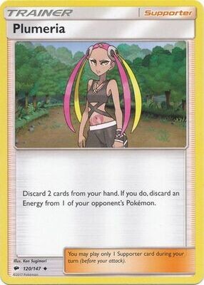 Plumeria - 120/147 - Uncommon
Sun &amp; Moon: Burning Shadows Singles
