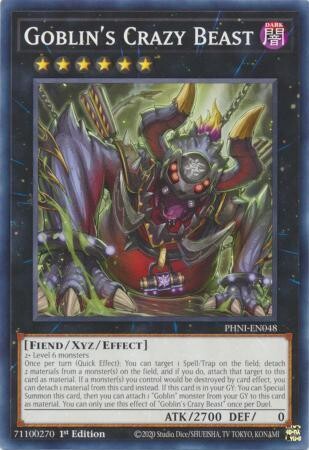 GA Goblin&#39;s Crazy Beast - PHNI-EN048 - Common 1st Edition
Phantom Nightmare 1st Edition Singles