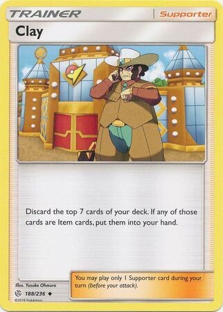 Clay - 188/236 - Uncommon Sun &amp; Moon: Cosmic Eclipse Singles
