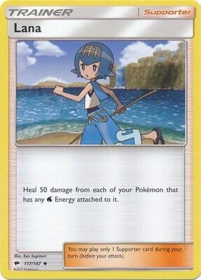 Lana - 117/147 - Uncommon Sun &amp; Moon: Burning Shadows Singles