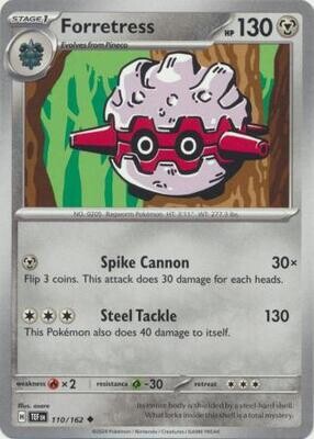 GA Forretress - 110/162 - Uncommon
Scarlet &amp; Violet: Temporal Forces Singles