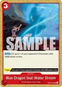 Blue Dragon Seal Water Stream - Wings of the Captain (OP06) Wings of the Captain
