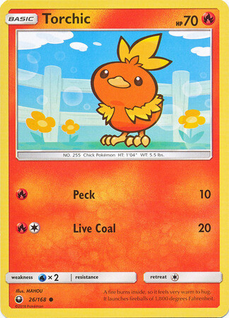 Torchic - 26/168 - Common Sun &amp; Moon: Celestial Storm Singles