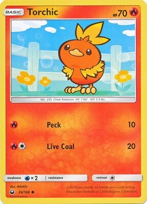 Torchic - 26/168 - Common Sun &amp; Moon: Celestial Storm Singles