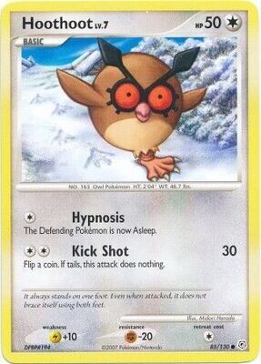 Hoothoot - 85/130 - Common Diamond &amp; Pearl (Base Set) Singles
