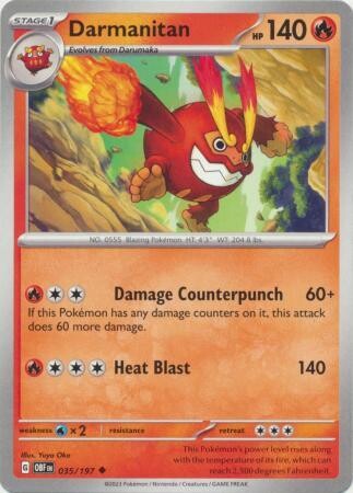 Darmanitan - 035/197 - Uncommon
Obsidian Flames Singles