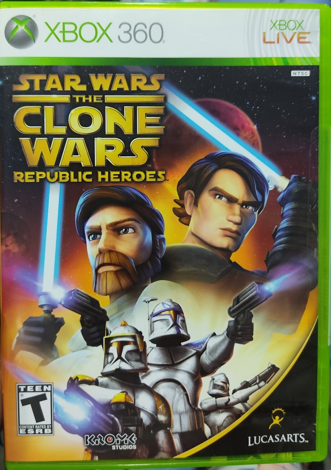 SJ Star Wars The Clone Wars Republic Heroes Xbox 360 Usado Completo