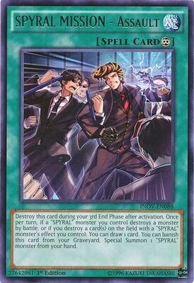 SPYRAL MISSION - Assault - INOV-EN088 - Rare 1st Edition Invasion Vengeance 1st Edition Singles (Espanol)