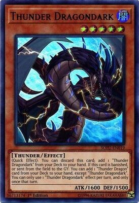 Thunder Dragondark - SOFU-EN019 - Ultra Rare 1st Edition
Soul Fusion 1st Edition Singles (Espanol)