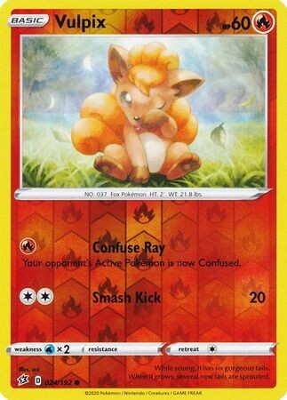 Vulpix - 024/192 - Common Reverse Holo
Sword &amp; Shield: Rebel Clash Reverse Holo Singles