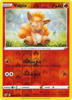 Vulpix - 024/192 - Common Reverse Holo
Sword &amp; Shield: Rebel Clash Reverse Holo Singles
