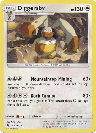 Diggersby - 98/131 - Uncommon
Sun &amp; Moon: Forbidden Light Singles (Español)