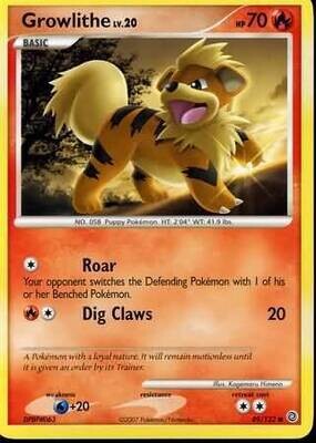 Growlithe - 89/132 - Common
Diamond &amp; Pearl: Secret Wonders Singles