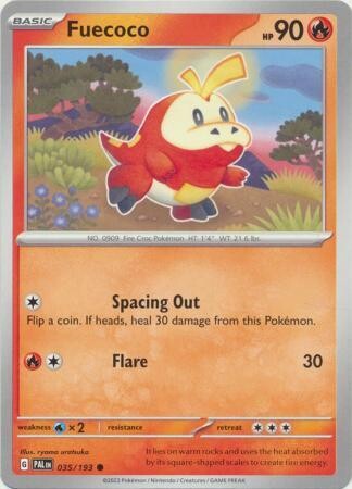 Fuecoco - 035/193 - Common
Scarlet &amp; Violet: Paldea Evolved Singles