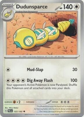 Dudunsparce - 157/193 - Uncommon Scarlet &amp; Violet: Paldea Evolved Singles