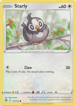 Starly - 117/172 - Common Sword &amp; Shield: Brilliant Stars Singles
