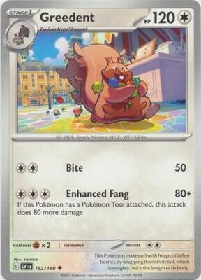 Greedent - 152/198 - Uncommon Scarlet &amp; Violet (Base Set) Singles