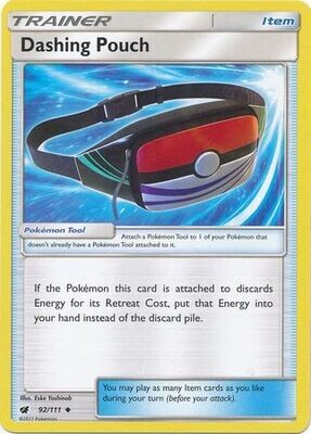 Dashing Pouch - 92/111 - Uncommon Sun &amp; Moon: Crimson Invasion Singles (Español)