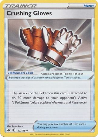 Crushing Gloves - 133/198 - Uncommon Sword &amp; Shield: Chilling Reign Singles