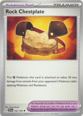 Rock Chestplate - 192/198 - Uncommon Scarlet &amp; Violet (Base Set) Singles