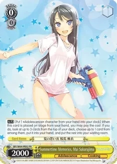 SH Summertime Memories, Mai Sakurajima - Rascal Does Not Dream of Bunny Girl Senpai (SBY/W64)
Rascal Does Not Dream of Bunny Girl Senpai