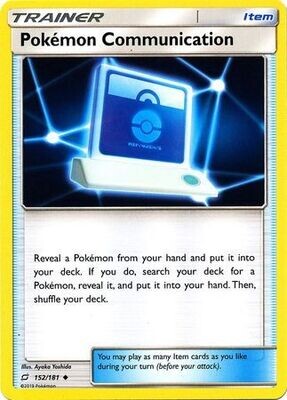 Pokemon Communication - 152/181 - Uncommon Sun &amp; Moon: Team Up Singles (Español)
