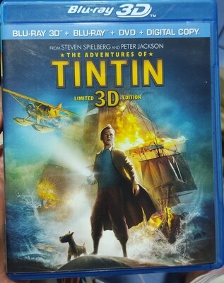 SJ Tintin 3D Blu Ray Original Usado Completo