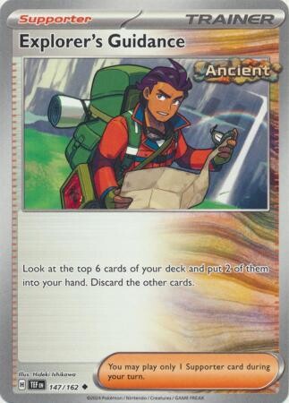 Explorer&#39;s Guidance - 147/162 - Uncommon Scarlet &amp; Violet: Temporal Forces Singles (Español)