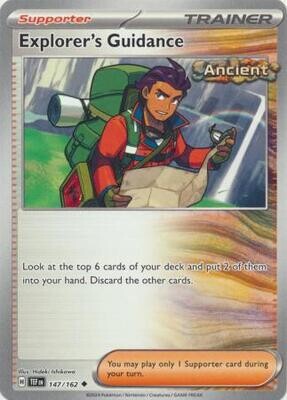 Explorer&#39;s Guidance - 147/162 - Uncommon Scarlet &amp; Violet: Temporal Forces Singles (Español)