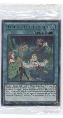 Harpie&#39;s Feather Rest - LART-EN029 - Limited Edition Ultra Rare (Sealed) The Lost Art Promotion (Espanol)