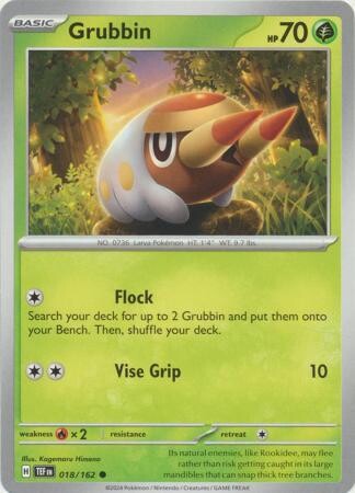 Grubbin - 018/162 - Common Scarlet &amp; Violet: Temporal Forces Singles