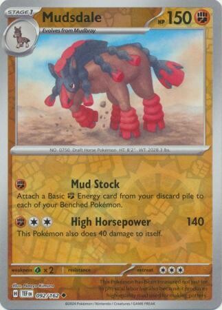 GA Mudsdale - 092/162 - Uncommon Reverse Holo
Scarlet &amp; Violet: Temporal Forces Reverse Holo Singles