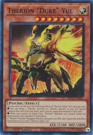 Therion Duke&quot; Yul&quot; - MP23-EN061 - Super Rare 1st Edition Mega Tin 2023 Dueling Heroes Singles