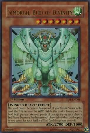 Simorgh, Bird of Divinity - SD8-EN001 - Ultra Rare 1st Edition Structure Deck: Lord of the Storm [SD8] 1st Edition Singles