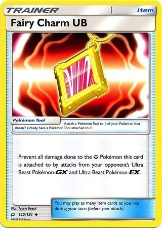 Fairy Charm (Ultra Beast) - 142/181 - Uncommon
Sun &amp; Moon: Team Up Singles