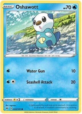 Oshawott - 033/185 - Common
Sword &amp; Shield: Vivid Voltage Singles