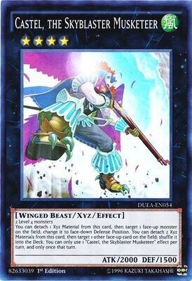 Castel, the Skyblaster Musketeer - DUEA-EN054 - Super Rare 1st Edition Duelist Alliance 1st Edition Singles