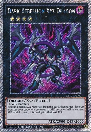 SH Dark Rebellion XYZ Dragon - CT12-EN002 - Platinum Secret Rare Limited Edition Yu-Gi-Oh! Promo Cards