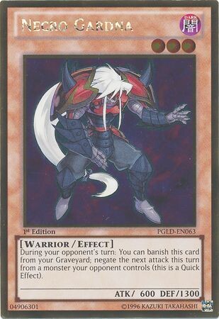Necro Gardna - PGLD-EN063 - Gold Rare 1st Edition
Premium Gold 1st Edition Singles