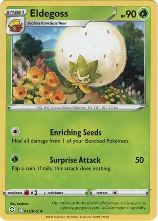 Eldegoss - 015/072 - Uncommon Shining Fates Singles