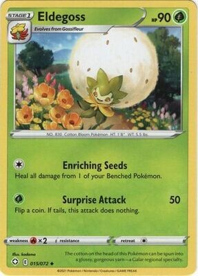 Eldegoss - 015/072 - Uncommon Shining Fates Singles