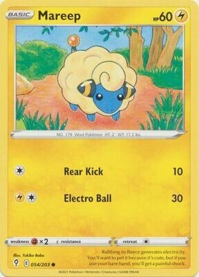 Mareep - 054/203 - Common Sword &amp; Shield: Evolving Skies Singles